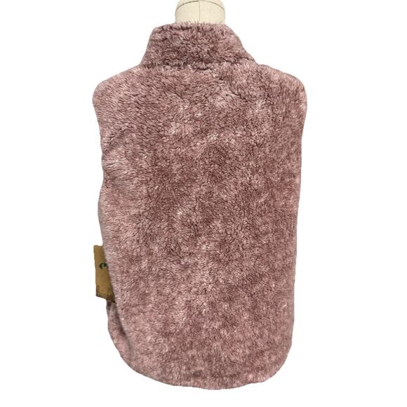 NWT $58 Stillwater Supply Co Softy Soft Sherpa Vest Pink Fuzzy Zip Up sizeMed - Picture 4 of 11